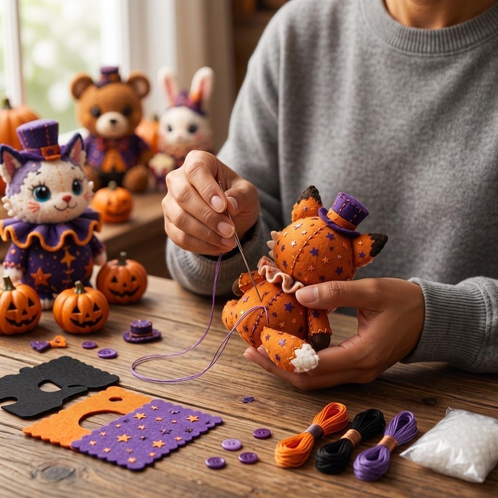 Halloween Animal Patchwork Set for DIY Sewing Kit