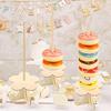 1 Set Donut-Präsentationsständer Kreative Form Wiederverwendbar Glatte Kante Gratfrei Breite Anwendung Einfache Montage Holz Lebensmittelqualität Dessert Donut-Halter für Bäckerei