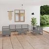 Day and Night - Day and Night Garden Furniture Set 8 Pieces Gray Solid Pine Wood