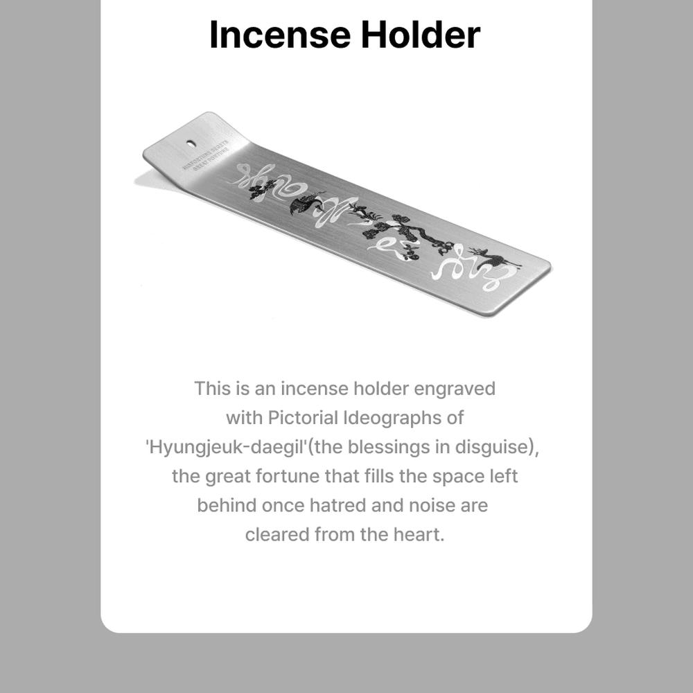 Incense Gift Set BTS Official Merch, Incense Sticks 50pcs + Stainless Steel Holder, BTS / ARIRANG Scent