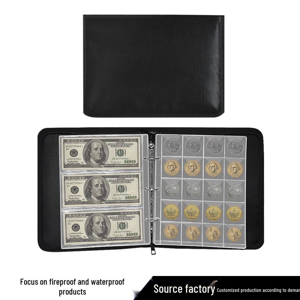 Fireproof Zodiac Coin and Banknote Collection Album