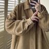 Men's Retro Suede Jacket - Hong Kong Style, Distressed All-Season Workwear Coach Jacket