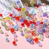50pcs AB Color Glass Faceted Flat Round Beads Spacer Loose Beads for DIY Necklace Bracelet Earring Jewelry Making Accessories