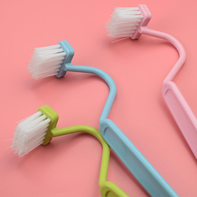 Clean Brush Bent Portable Toilet Brush Scrubber V-type Cleaner Bowl Handle Home Supplies Toilet Blind Spot Cleaning Brush