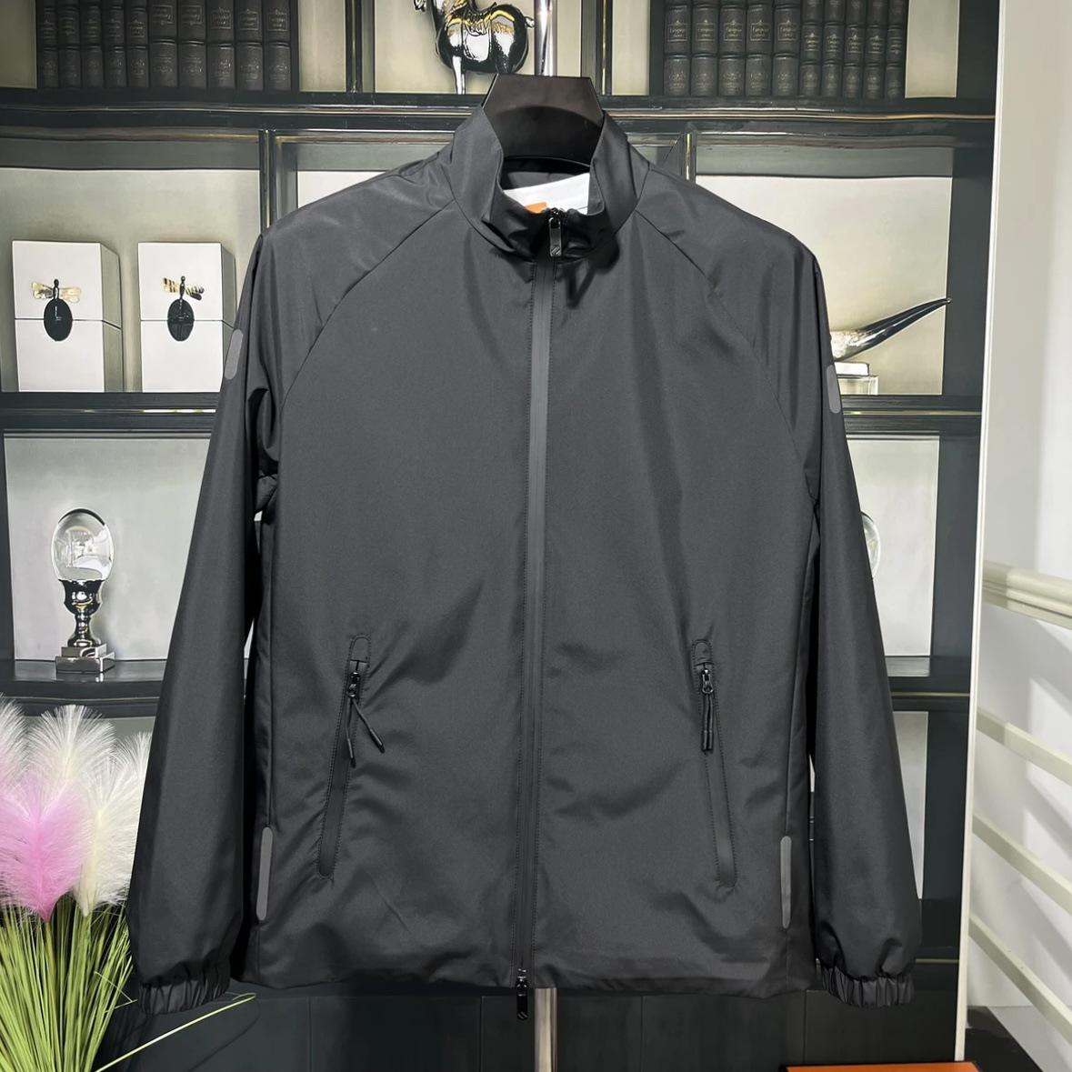 

Spring and Autumn New Fashion Stand-Up Collar Jacket Casual Versatile Trend Solid Color Casual Top 5XL чёрный