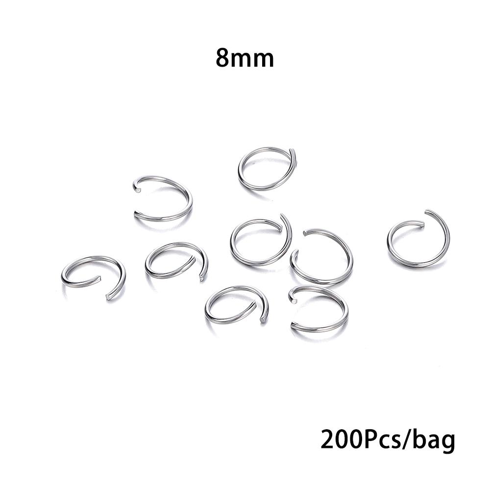 200Pcs Stainless Steel Open Jump Rings for Jewelry Making Supplies DIY Double Loops Split Rings Connectors For Jewelry Findings