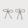 Double Beads Ribbon Charm NY (Silver)