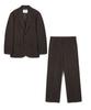 TNGT [Set] Redford Wool Herringbone Jacket & Wide-Fit Pants (Brown) 0Tpa6F104W2