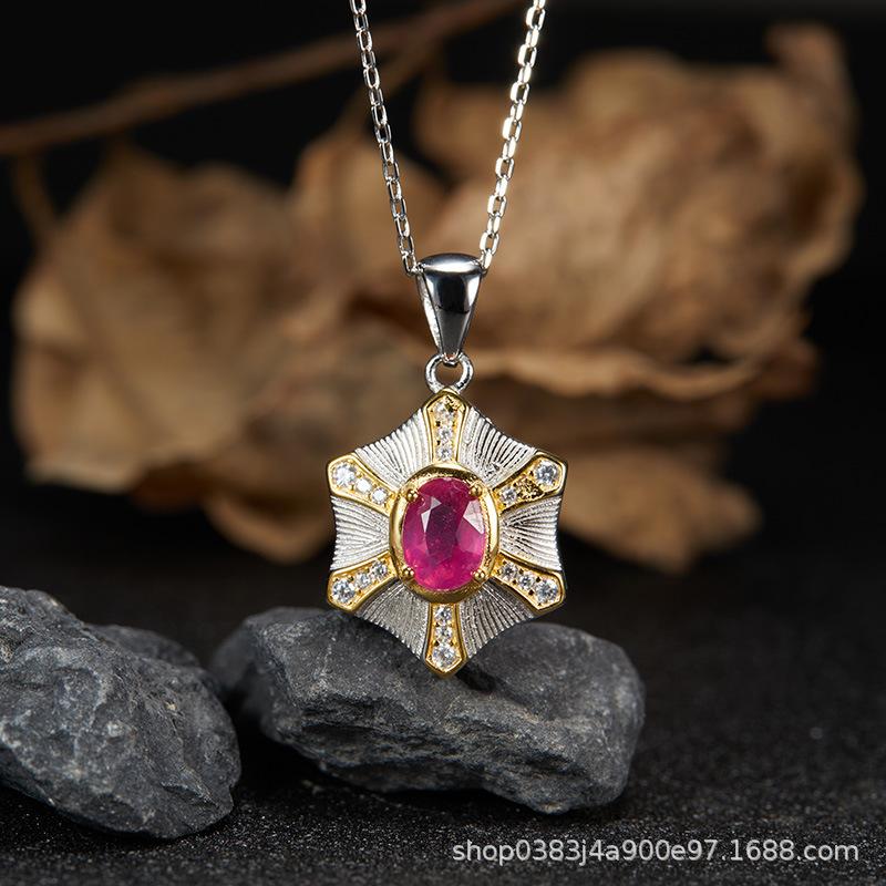 Premium S925 Sterling Silver Natural Gemstone Colored Treasure Stud Earrings Color Separation Does Not Fade Jewelry