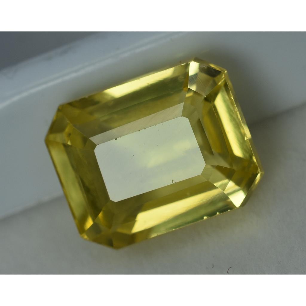 9.15 Ct Genuine Yellow Sapphire Emerald Cut Natural Loose Gemstone
