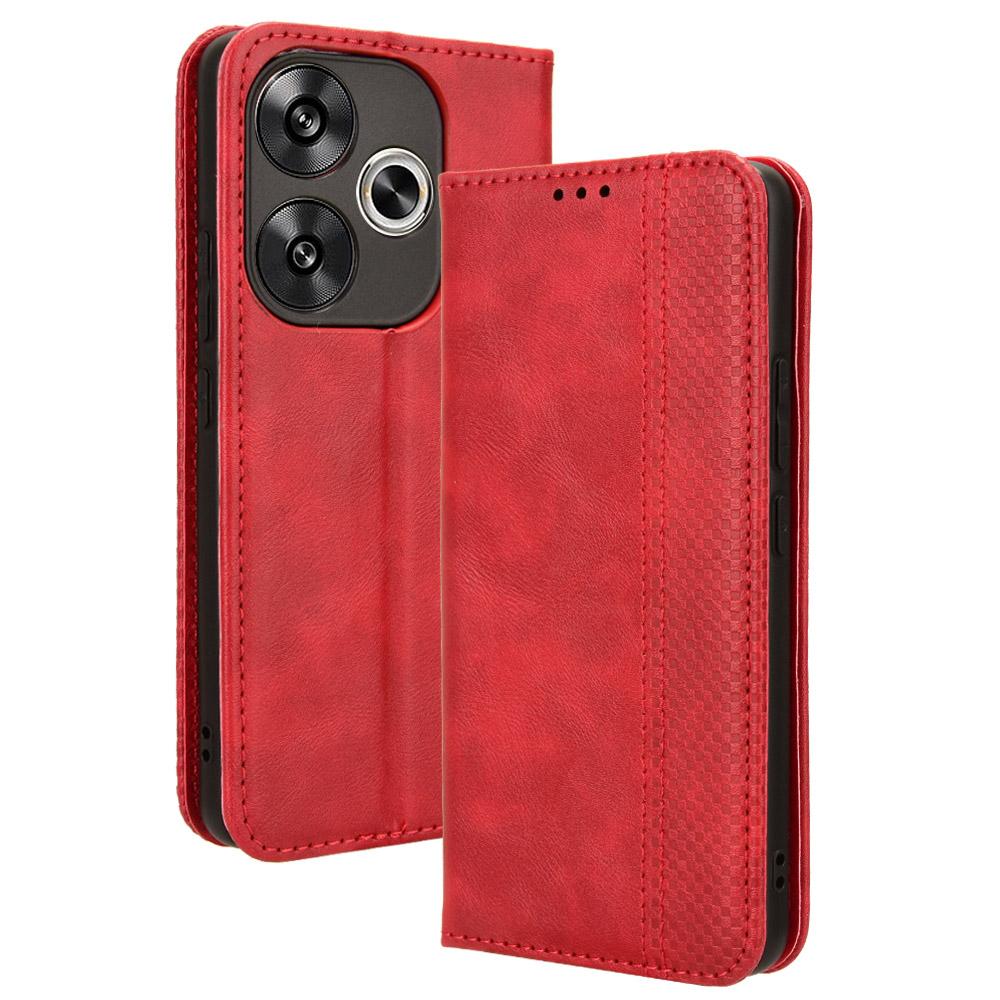 For Xiaomi Redmi Turbo 3 5G/Poco F6 5G Case PU Leather Wallet Retro Texture Phone Cover Wholesale