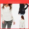 T-shirt da Donna Elegante con Lavorazione a Pizzo, Vestibilità Aderente, Manica Lunga, Top in Cotone