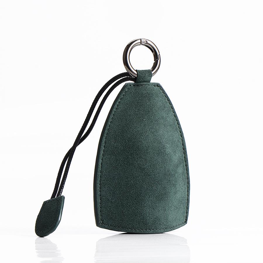 Universal Alcantara Car Key Bag for Men & Women, Compatible with Bentley, Hongqi, Lincoln – Fashionable Pull-Out Keychain.