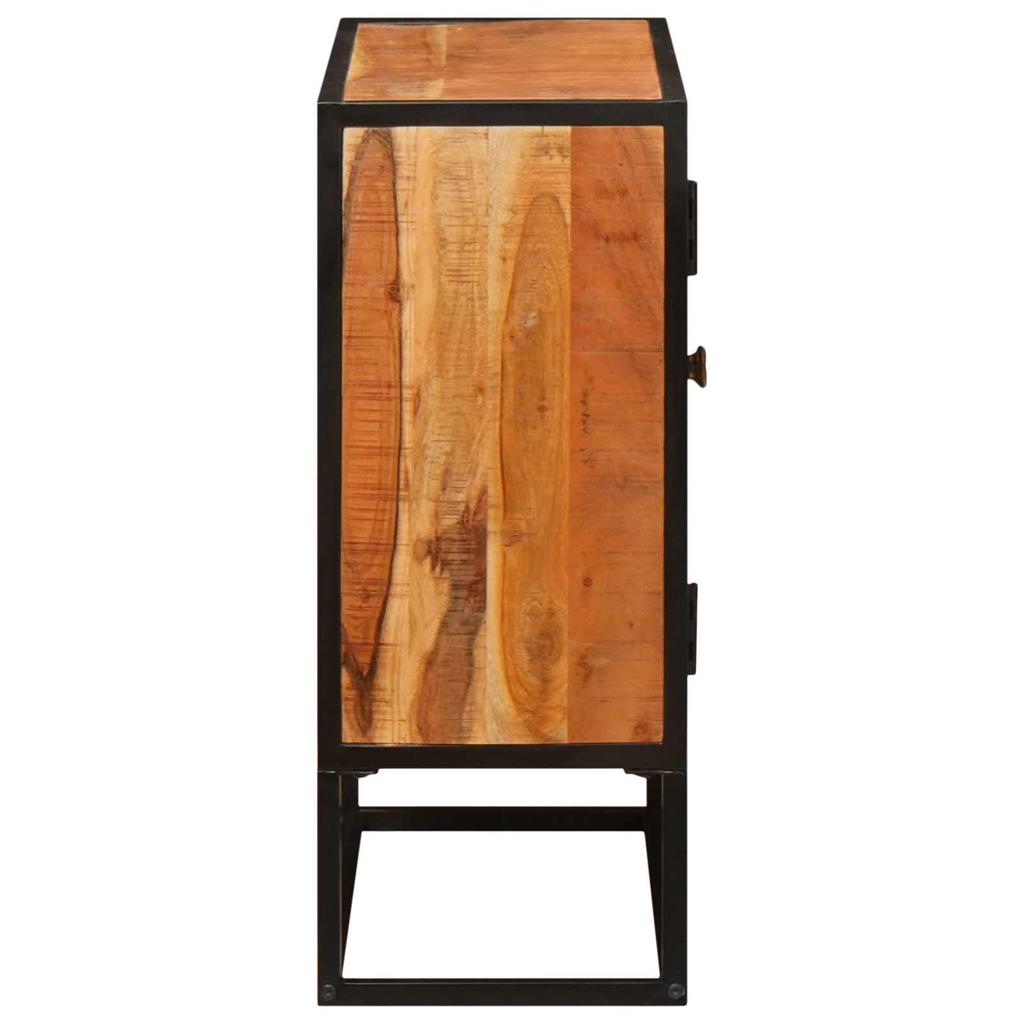 Beta Natural Sideboard with Doors 70 x 30 x 75 cm Solid Acacia Wood