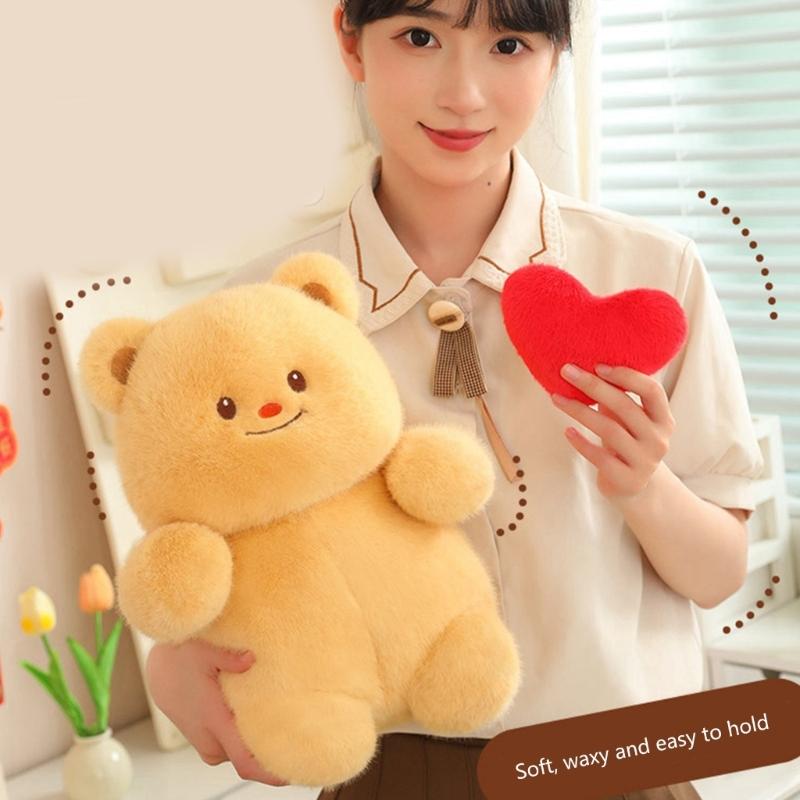 Voice Recording Love Heart Plush Bear Comforting Plush Toy with Sound Record Birthday Gifts for Children and Toddler