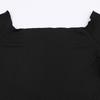 Schwarz Solide Slash Neck Elegante Langarm Tops Koreanische Mode Schlank Sexy Gestellte T Shirt Frauen Herbst Kleidung