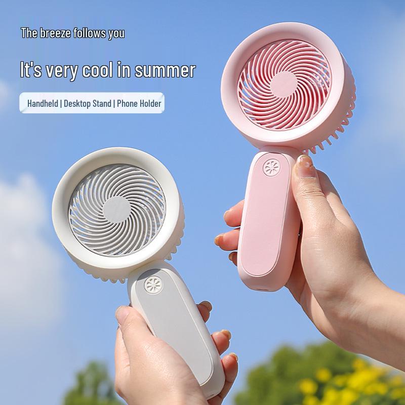 Handheld Mini USB Fan: Portable, Rechargeable Desktop Fan with Cross-Border Lighting