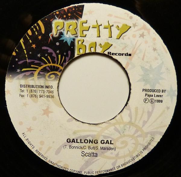 

7-дюймовая пластинка SKATTA Gallong Gal NONE Pretty Boy Reco 1999 Ямайка Регги Ска Даб Б/у