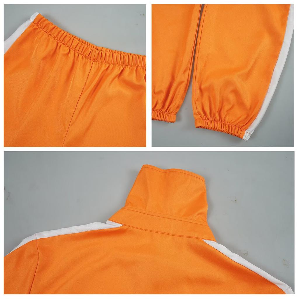 Cartoon And Anime Cosplay Costume Set Jacket And Pants Orange Outfit Carnival And Halloween Costume Stage Performance Clothes