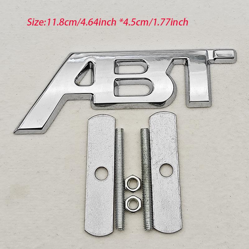 3D Metal Logo ABT Emblem Car Trunk Front Grille Badge For T6 S5 RS7 C8 Q8 RS6 SQ5 Q5 Q7 RS4 A3 8V A6 ABT Sticker Accessories