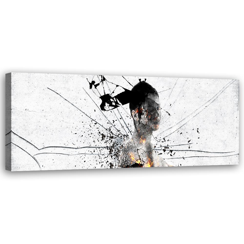Canvas Print, Abstraction On Broken Glass