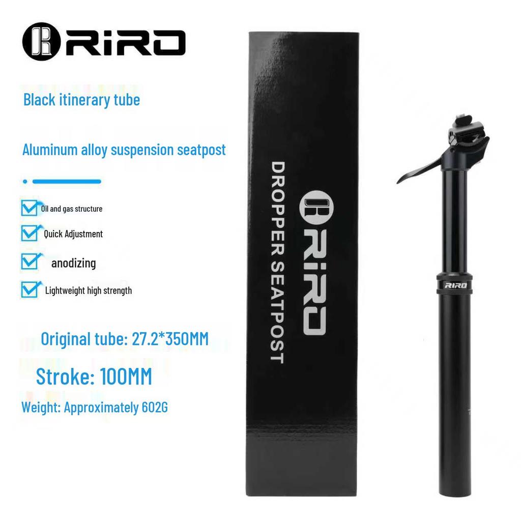 RIRO Adjustable Aluminum Alloy Dropper Seatpost for Cycling