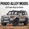 1:32 Prado Alloy Toy Car with Lights and Sound, Four-Wheel Shock Absorption, Pull-Back Action, Six Opening Doors, for Kids