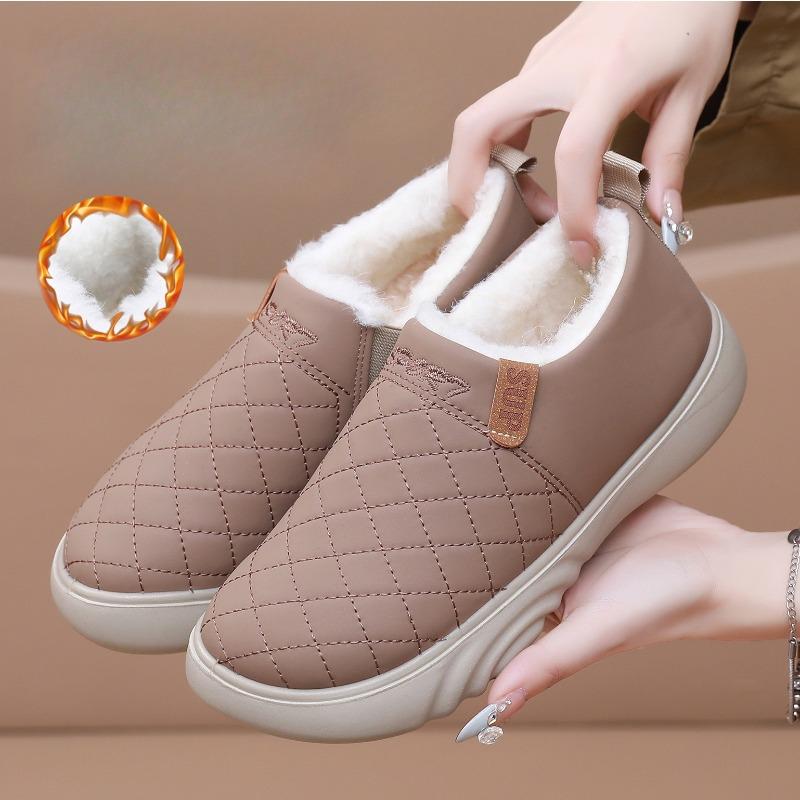 Cloth Shoes, Cotton Shoes, Anti-slip Thick-soled One-foot Cotton Boots, Fleece Thickened Warm Shoes