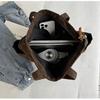 Damen Retro Schultertasche Cord Multi-funktionale Handtasche Große Kapazität Studenten Schulter Pendler Tragetasche Für die Arbeit