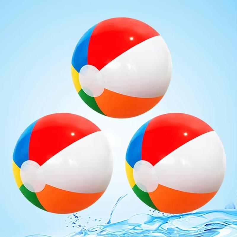 1pc Inflatable Beach Ball 12"/16" Swimming Pool Beach Party Decoration Ball for Kids Adults Summer Water Games Rainbow Beachball