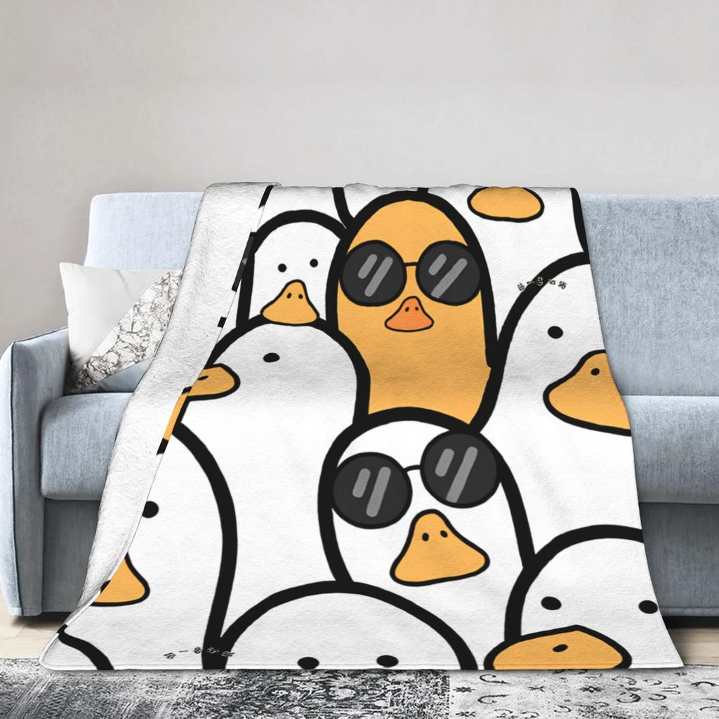 Cute Cartoon Duck Super Soft Blanket Girls Boys Plush Throw Blanket Fashion Living Room Flannel Bedspread Sofa Bed Cover