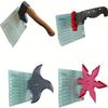4pcs Funny Knife Magnetic Fridge Magnets, 3D Axe, Ninja Darts Design, Durable Resin Hexagonal Decorative Magnets for Fridge, Office, Storage Cabinets