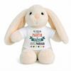 Planetee Plush Baby Rabbit Comforter My Mission Travel With Godparent Gift Birth Newborn Girl Boy Baby Shower