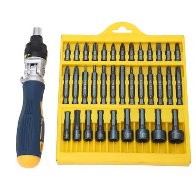 36Pcs Screwdriver Set Magnetic Rotatable Base 1 4 Socket Ratchet Screwdriver Bit Set Automotive Repair Tool Kit