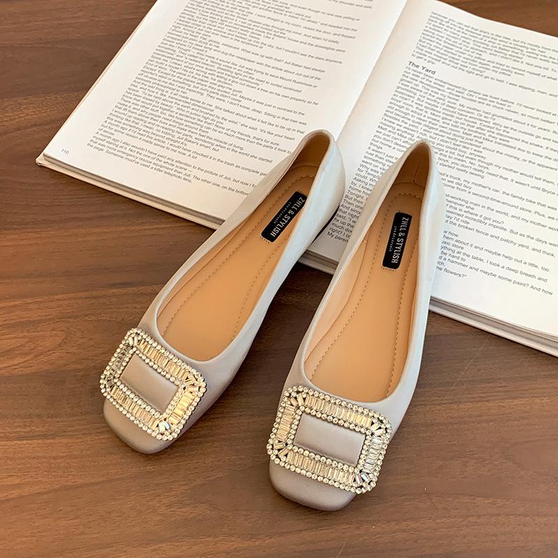 

Womens Multi Color Suede Square Toe Ballet Flats With Bow Leopard Print Comfortable Casual Office Daily Wear Shoes Comfortable 35