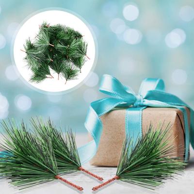 10 STKS Kunstmatige Dennentakken Groene Dennenaalden Kleine Dennentakjes Stelen Prikkers voor Kerst Bloemschikkingen Kransen Vakantiedecoratie