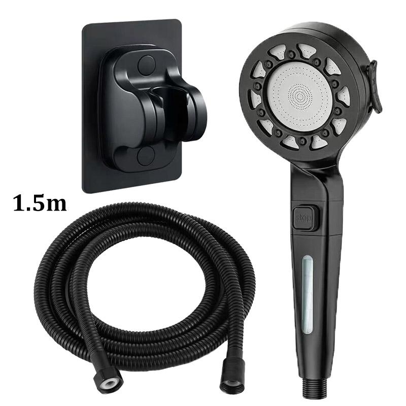 Aufgerüsteter 4-Gang-Multifunktions-Boost-Filter-Duschkopf Badzubehör Ein-Knopf-Schalter Dusche