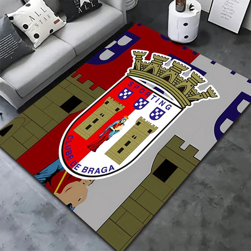 Sporting Clube De Braga Carpet Rug for Living Room Bedroom Home Sofa Decoration,Kids Play Non-slip Floor Mat