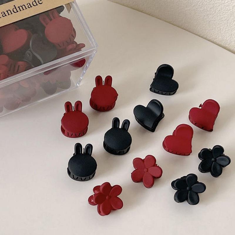 Black Mini Claw Hair Clips for Bangs and Stray Hair