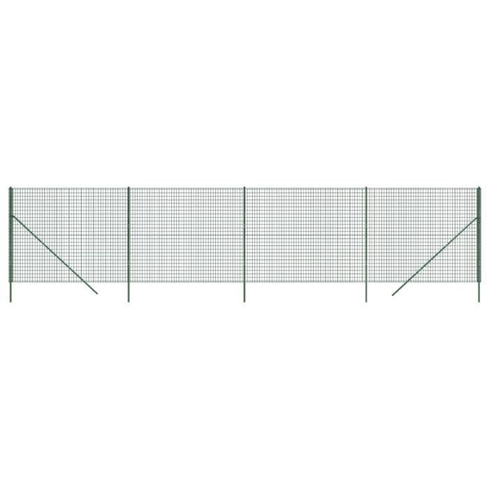 VidaXL Clôture en Treillis Métallique, Panneau de Clôture Décoratif, Barrière de Protection Jardin Patio Extérieur, Vert 154054