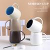 Water Cup Ceramic Mug Creative Cup with Handle Office Simple Couple Water Cup Large Capacity Conference Cup