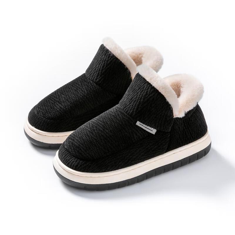 HANDUNYOU Winter Warm Closed-Heel Cotton Slippers