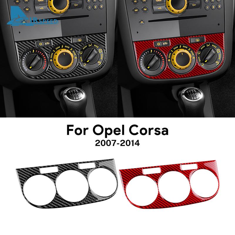 Real Soft Carbon Fiber Sticker For Opel Corsa 2007 2008 2009 2010 2011 2012 2013 2014 LHD RHD Car Central Control AC Knob Panel