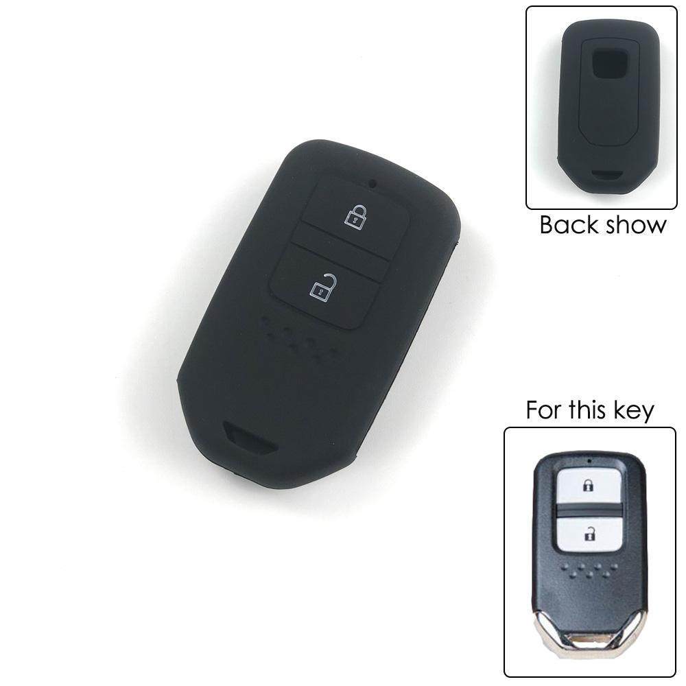 Silicone Rubber Car Key Cover Case Holder For Honda Vezel City Civic Jazz CRV Crider HRV Fit Freed 2 Buttons Smart Key