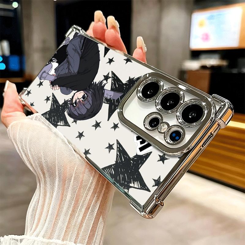 Hunter X-Hunters Shizuku Plating Phone Case For Samsung Galaxy S24 S25 FE S26 Edge S23 Ultra S22 S21 Plus S20 Anti-Fall Airabag