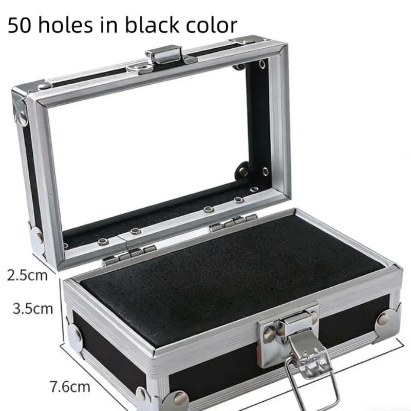 25/40/50 Löcher Schleifkopf Bit Aufbewahrungsbox Einzigartiges Design Leerer Nageltischbohrer Bits Organizer Halter Behälter Nageltischbohrer Display
