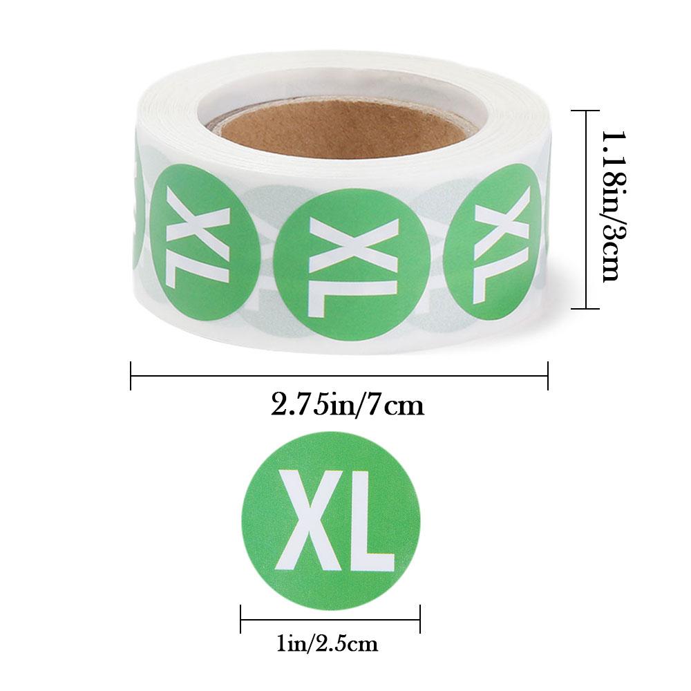 500/1980pcs paper self-adhesive size labels for clothing Garment Shoes Size Sticker tags sticker size label XS/S/M/L/XL size