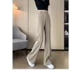 Pantaloni alla moda a vita alta dritti a gamba leggera per donna