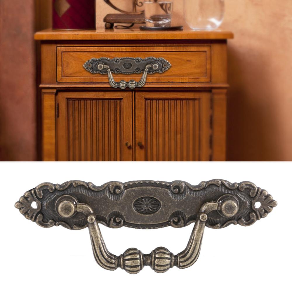 4pcs Zinc Alloy Cabinet Handles 10.5*2cm Door Handles Vintage Drawer Pulls Home