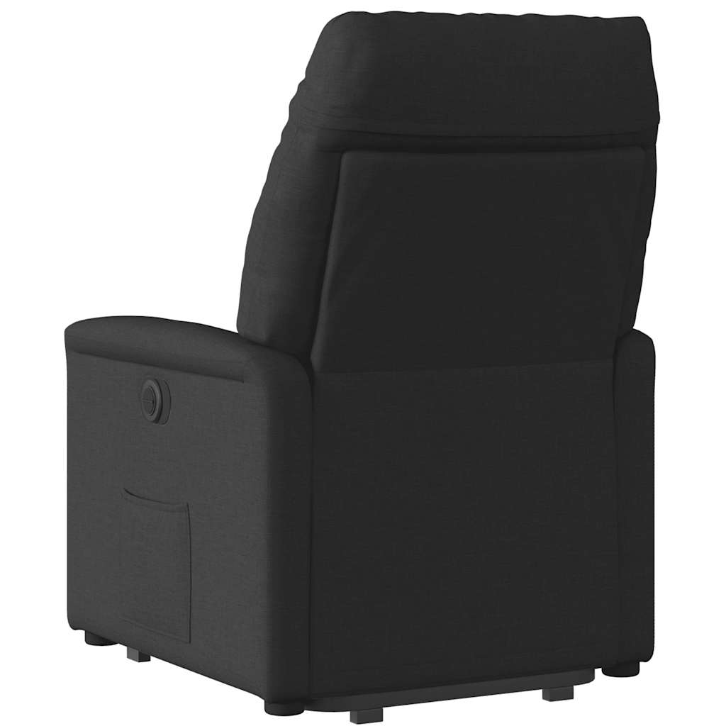 Recliner Chair with Rising Function Black Fabric